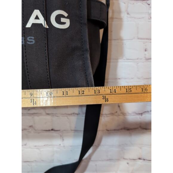 Marc Jacobs Black Gray Canvas Medium The Tote Bag with Dust Bag - Picture 16 of 16